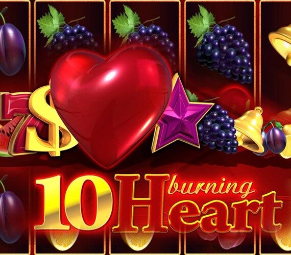 10 Burning Heart от Amusnet: Игровой автомат с фруктами