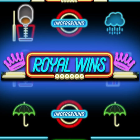 Игровой автомат Royal Wins от Booming Games в неоновом стиле