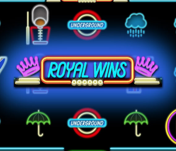 Игровой автомат Royal Wins от Booming Games в неоновом стиле