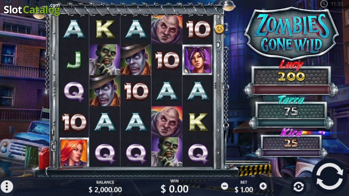 Zombies Gone Wild экран с барабанами