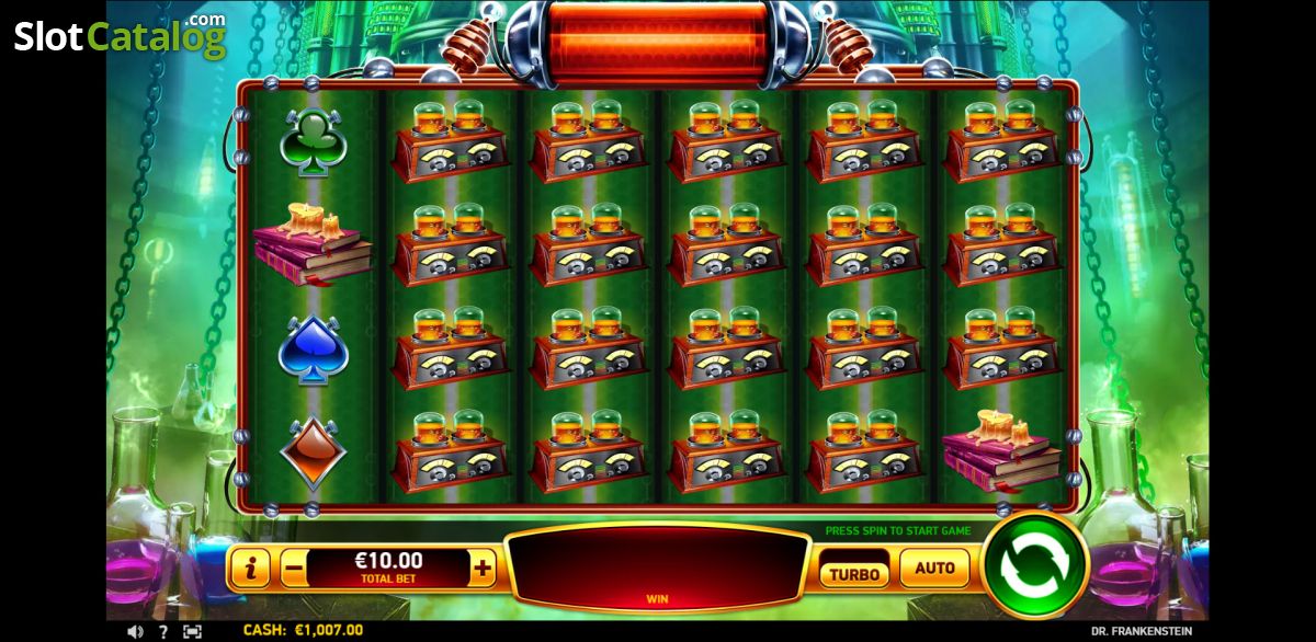 Игровой автомат Dr. Frankenstein - барабаны и игровой процесс