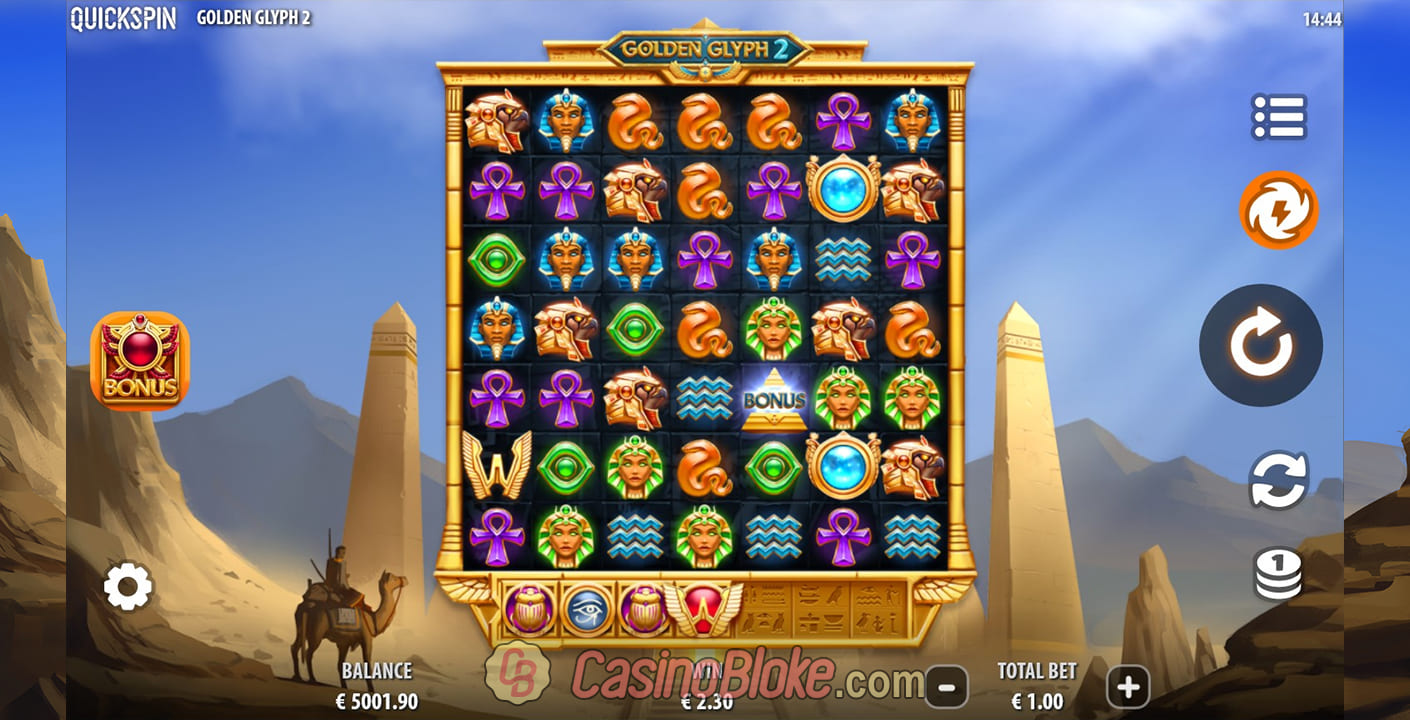 Скриншот слота Golden Glyph 2 от Quickspin