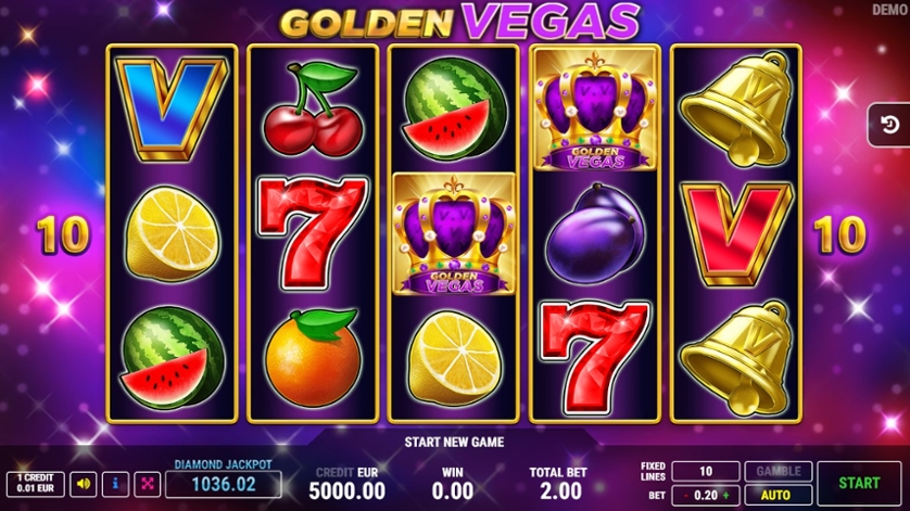 Скриншот слота Игра Golden Vegas от 7Mojos