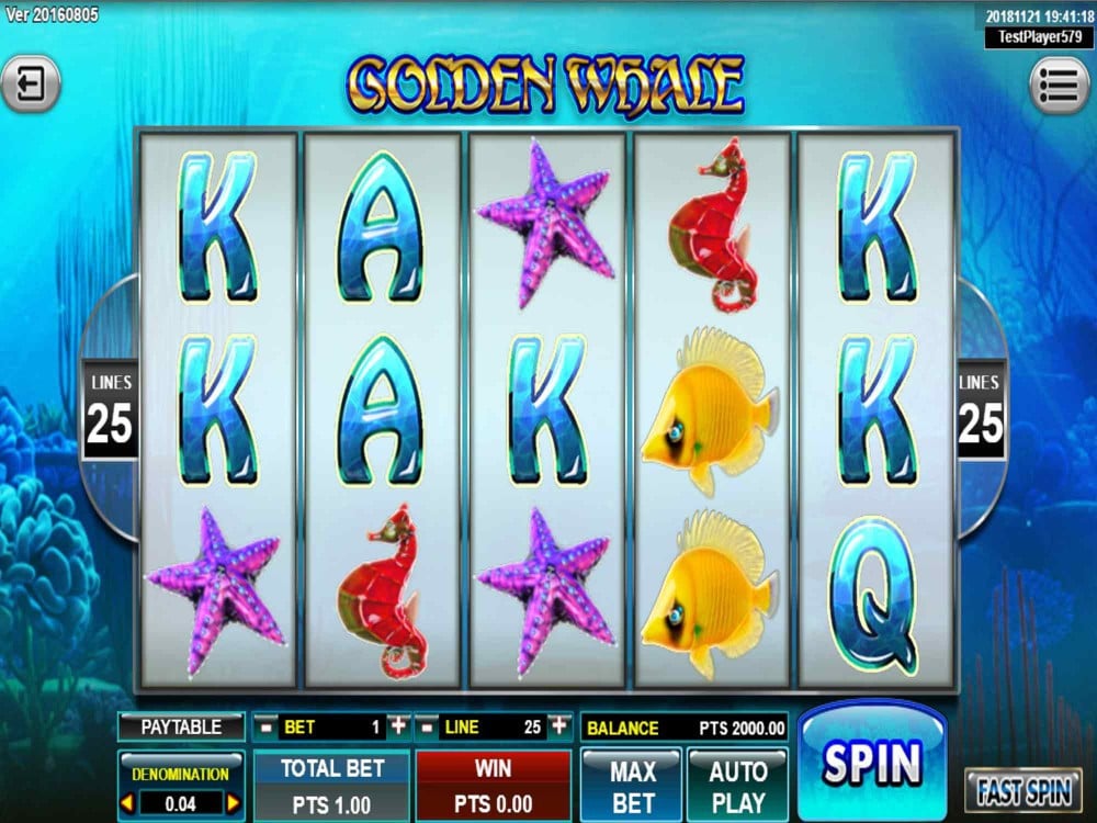 Скриншот слота Golden Whale от Spade Gaming