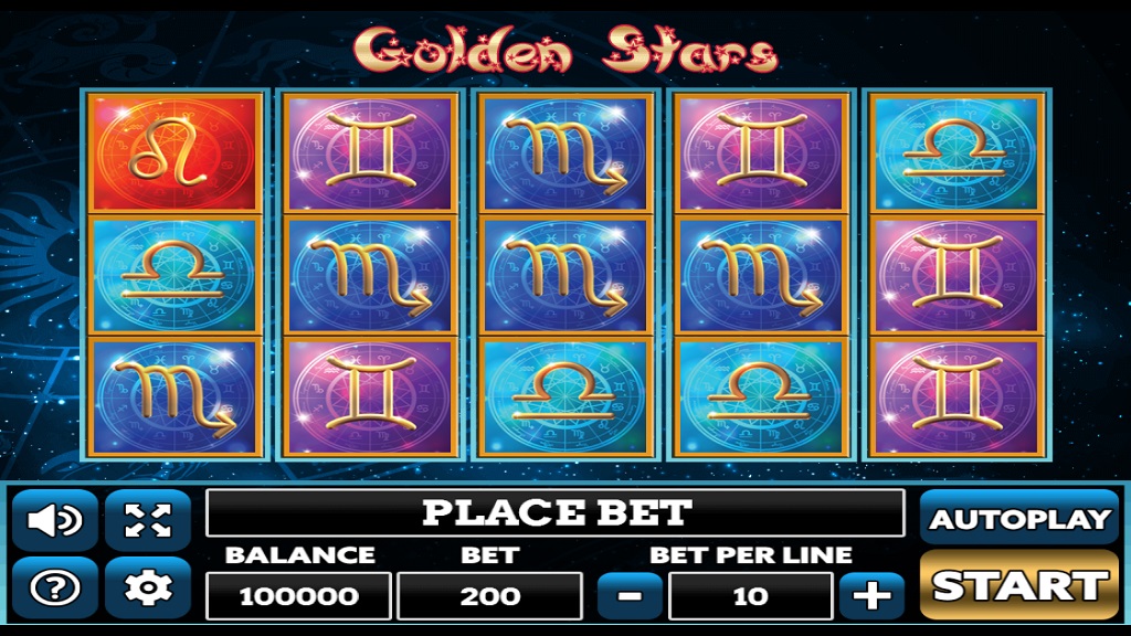 Скриншот слота Golden Stars от PlayPearls