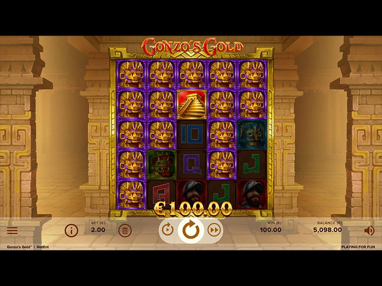 Скриншот слота Gonzo’s Gold от NetEnt