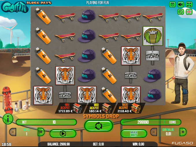 Скриншот слота Graffiti: Block Pays от Fugaso
