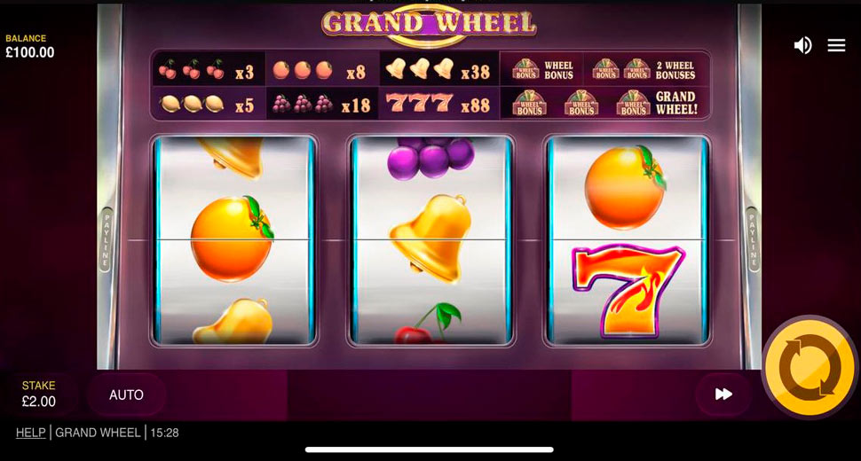 Скриншот слота Grand Wheel от Red Tiger Gaming