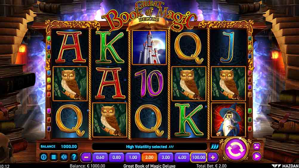 Скриншот слота Great Book of Magic Deluxe от Wazdan