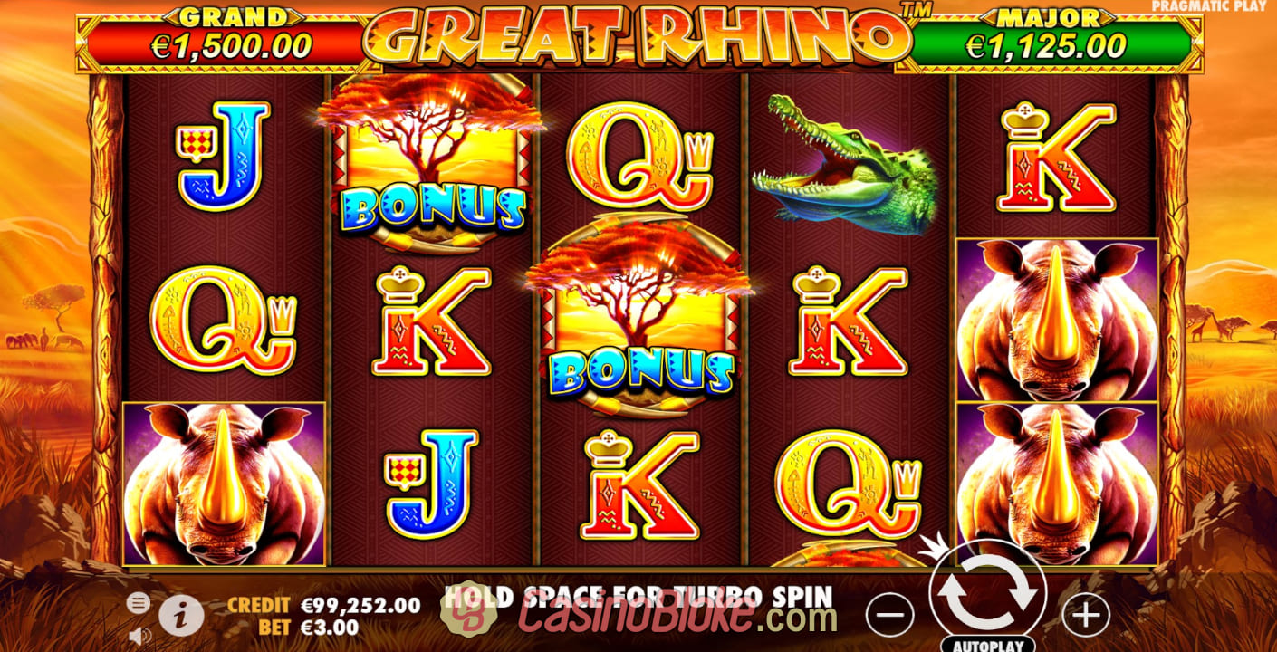 Скриншот слота Great Rhino от Pragmatic Play