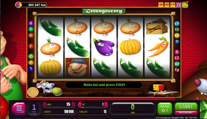 Скриншот слота Green Grocery от Belatra Games