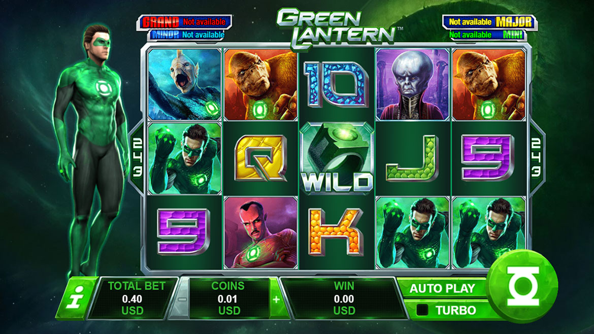 Скриншот слота Green Lantern от Playtech
