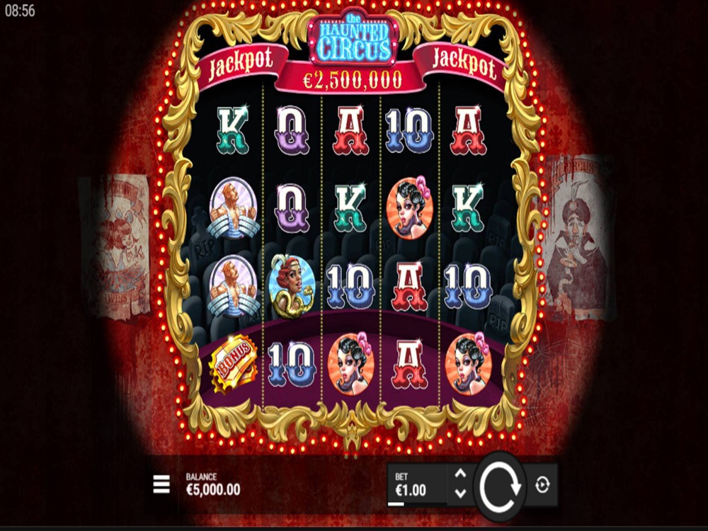 Скриншот слота Halloween Circus от Giocaonline