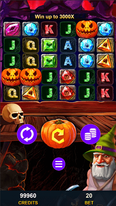 Скриншот слота Halloween Crystals от Belatra Games