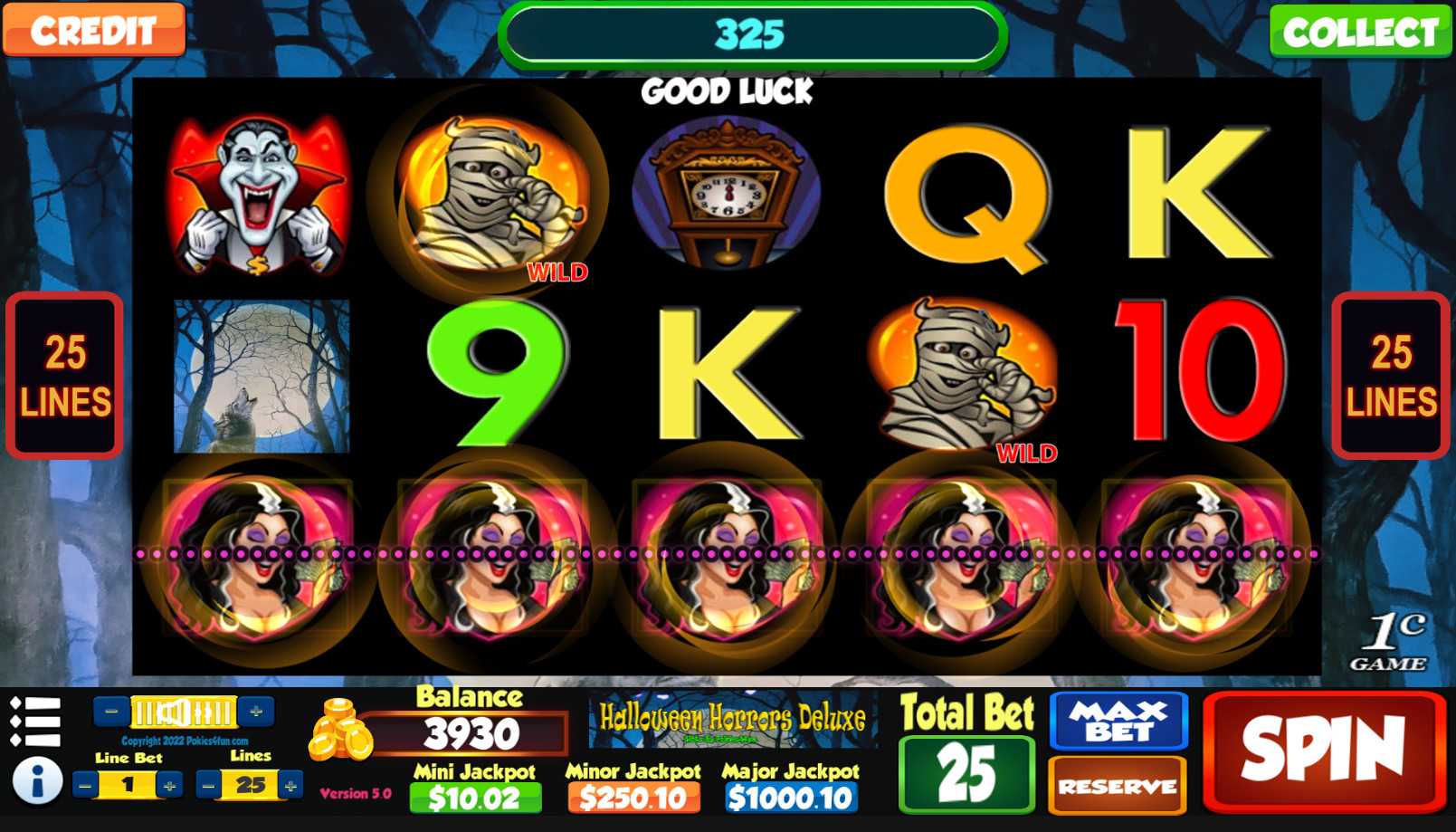 Скриншот слота Halloween Horrors от 1X2 Gaming