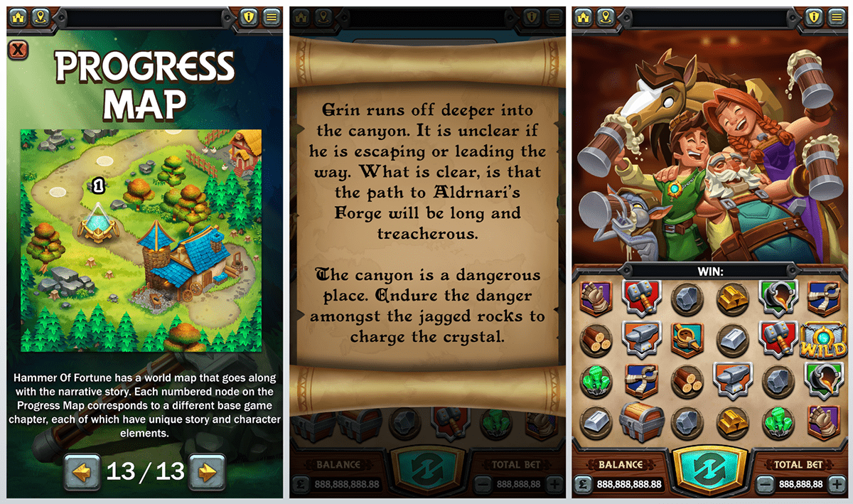 Скриншот слота Hammer of Fortune от Green Jade Games