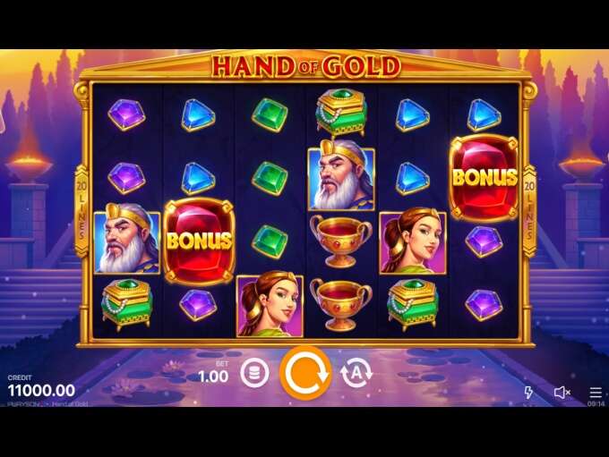 Скриншот слота Hand of Gold от Playson