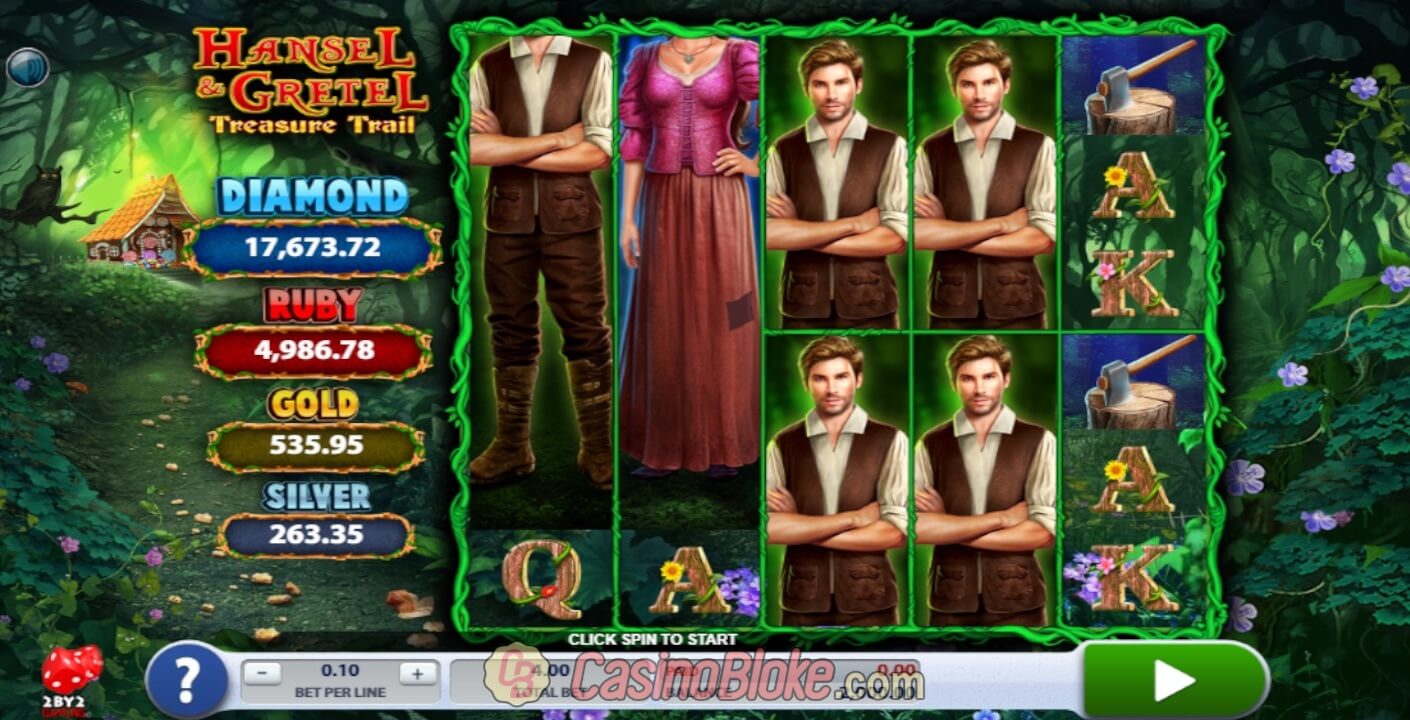 Скриншот слота Hansel and Gretel Treasure Trail от 2By2 Gaming