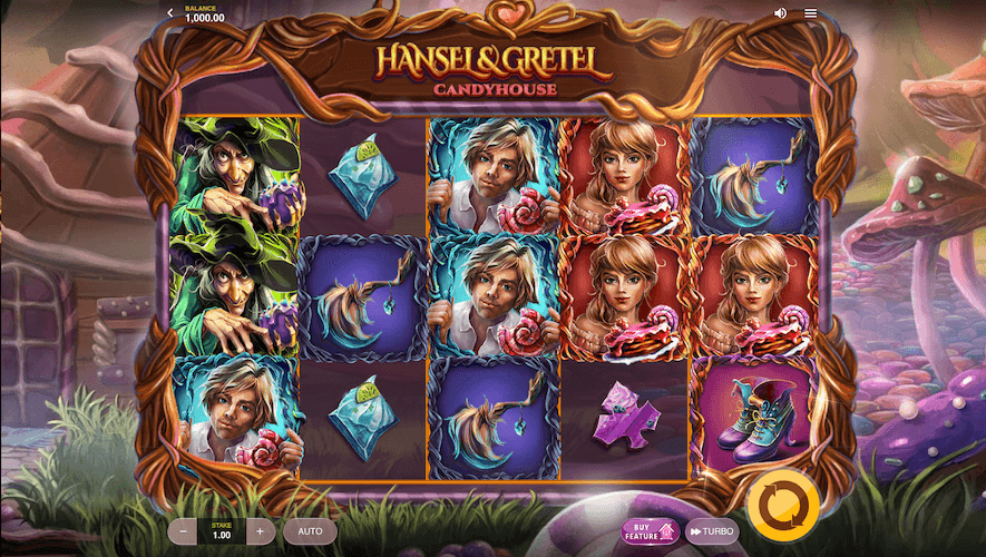Скриншот слота Hansel & Gretel Candyhouse от Red Tiger Gaming