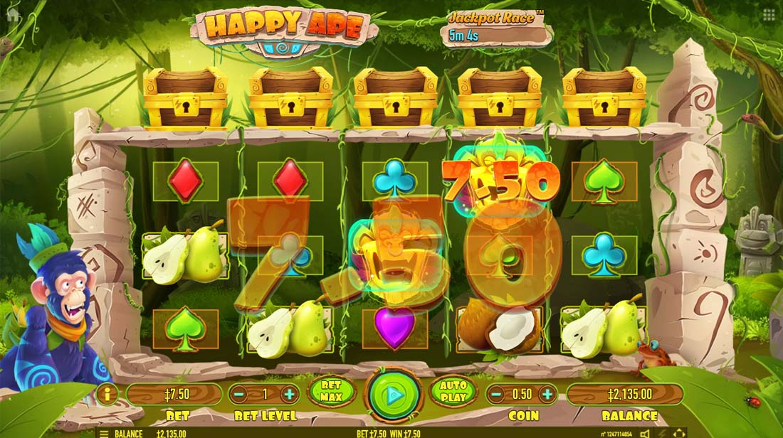Скриншот слота Happy Ape от Habanero