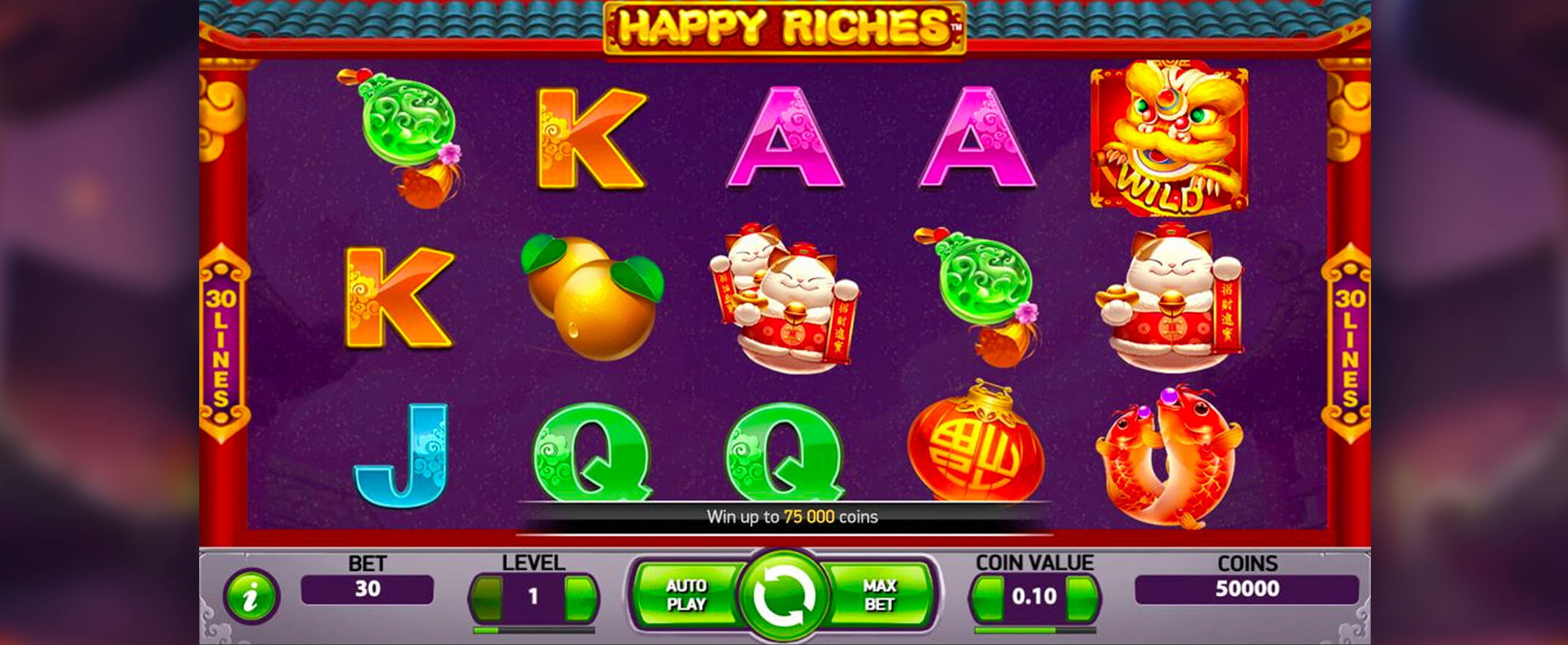 Скриншот слота Happy Riches от NetEnt
