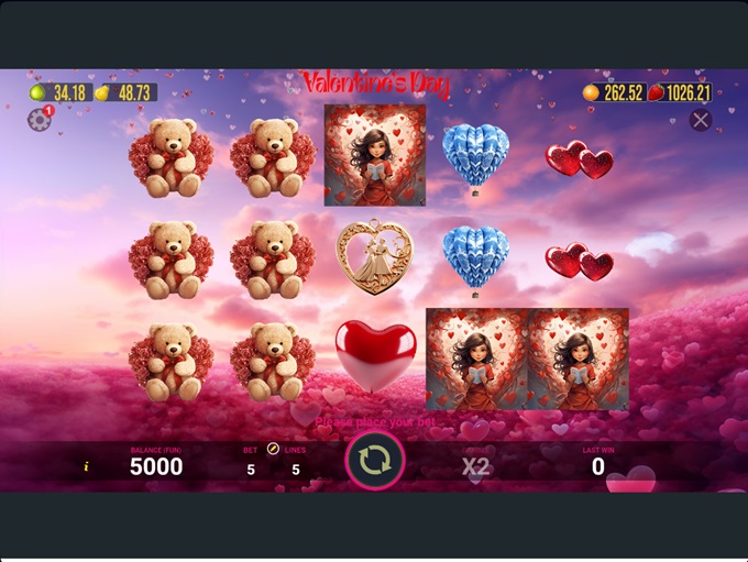Скриншот слота Happy Valentine’s Day от Popok Gaming