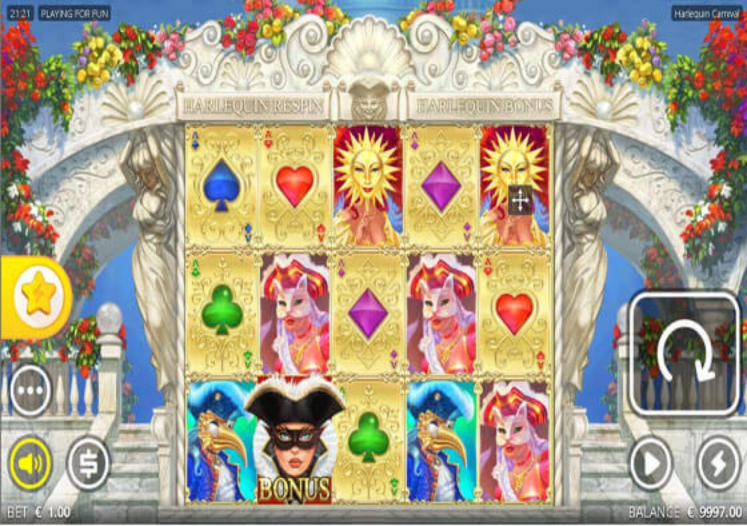 Скриншот слота Harlequin Carnival от Nolimit City