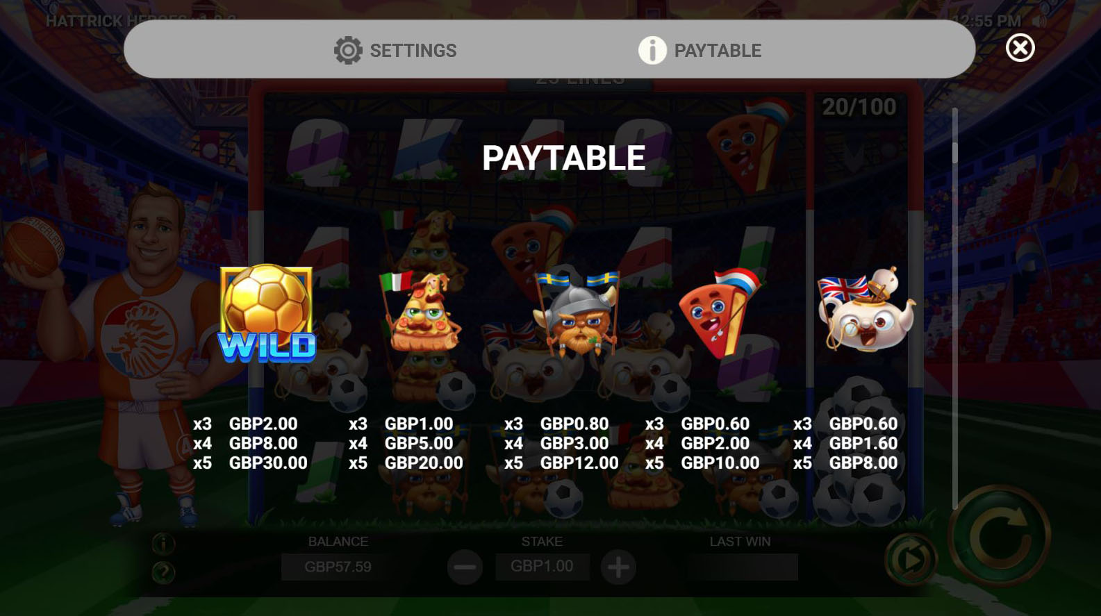 Скриншот слота Hat Trick от Spigo