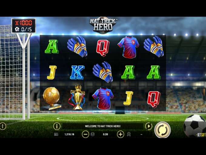 Скриншот слота Hat Trick Hero от Betsoft