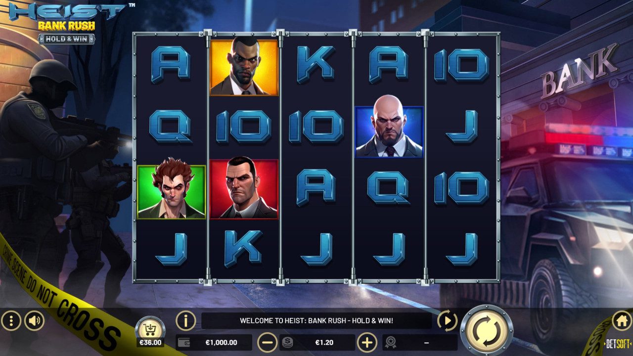Скриншот слота Heist: Bank Rush от Betsoft
