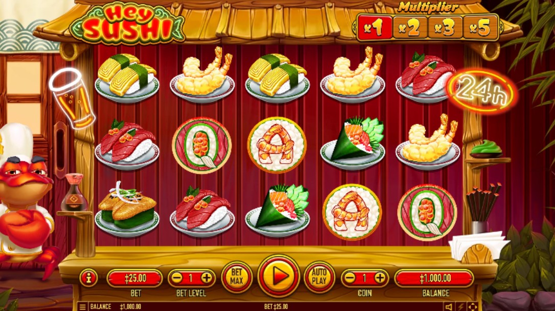 Скриншот слота Hey Sushi от Habanero