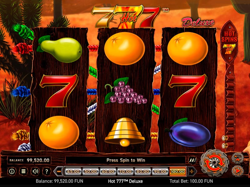Скриншот слота Hot 777 Deluxe от Wazdan
