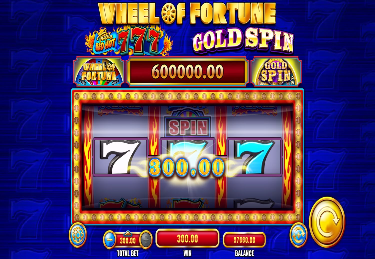 Скриншот слота Hot Fortune Wheel 777 от 7Mojos