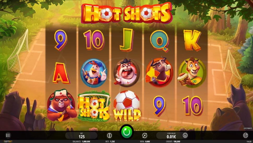 Скриншот слота Hot Shots от Bally Technologies