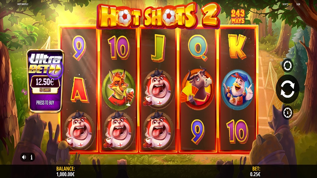 Скриншот слота Hot Shots 2 от iSoftBet