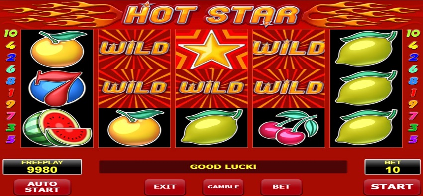 Скриншот слота Hot Star от Amatic Industries