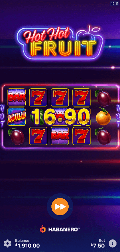 Скриншот слота Hot Fruits от Habanero