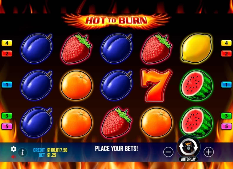 Скриншот слота Hot to Burn от Pragmatic Play