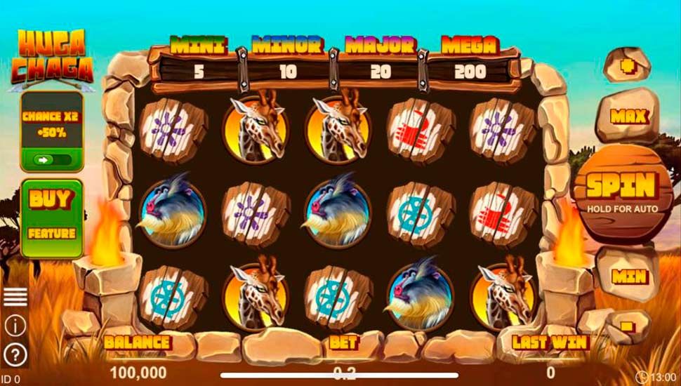 Скриншот слота Huga Chaga от Popok Gaming