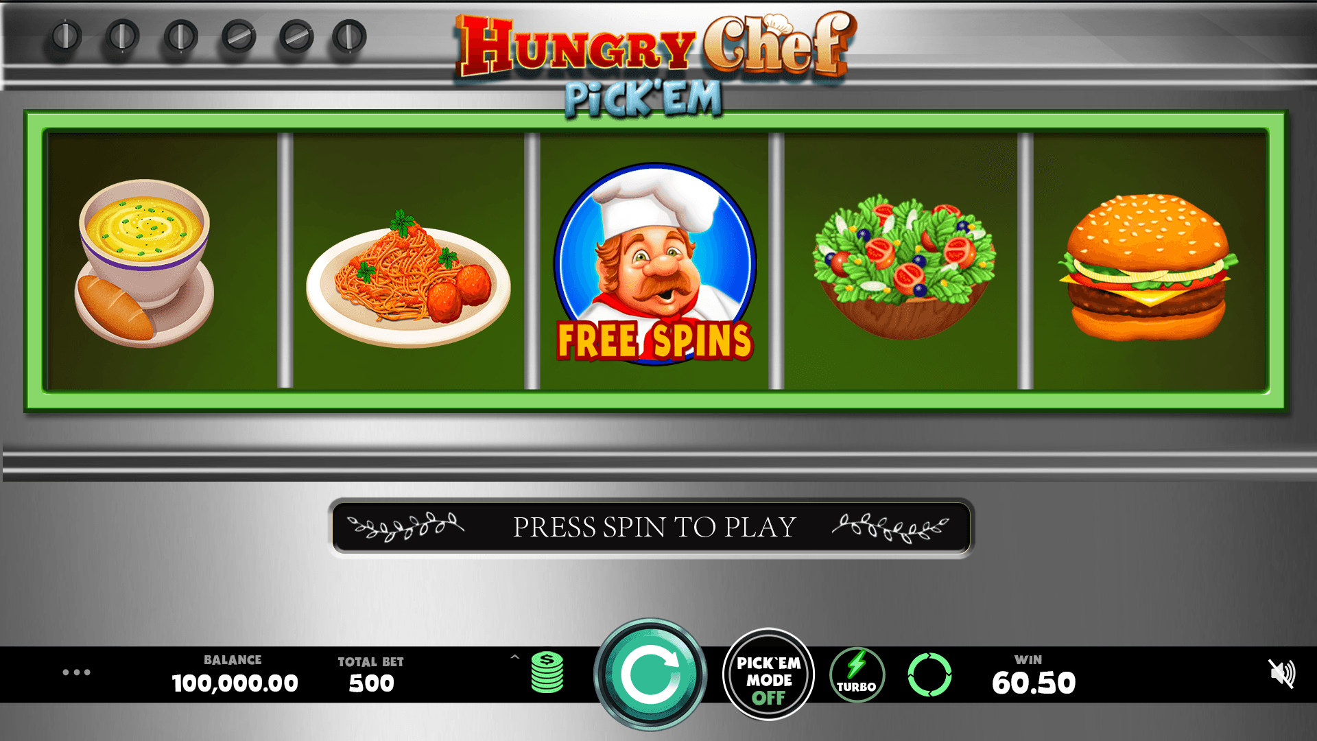 Скриншот слота Hungry Chef Pick’em от Caleta Gaming