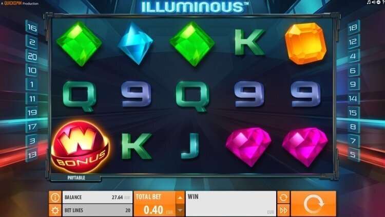 Скриншот слота Illuminous от Quickspin