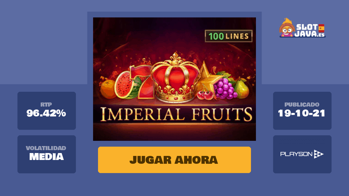 Скриншот слота Имперские Фрукты 100 Линий от Playson