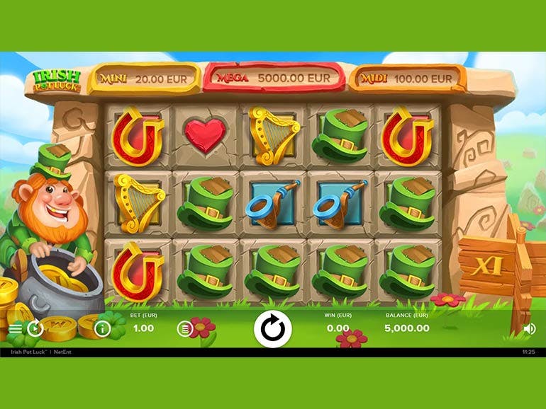 Скриншот слота Irish Pot Luck от NetEnt