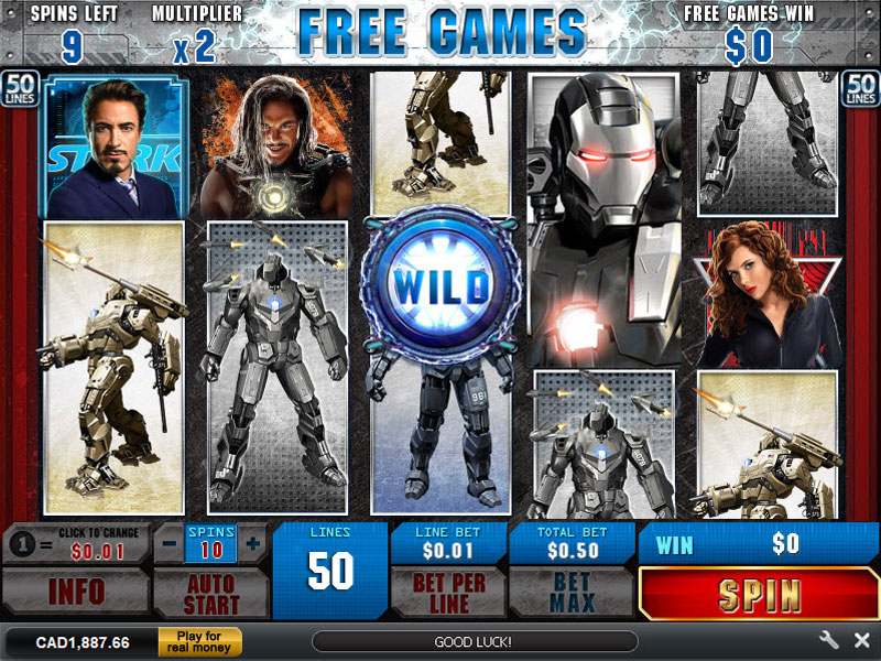 Скриншот слота Iron Man от Playtech