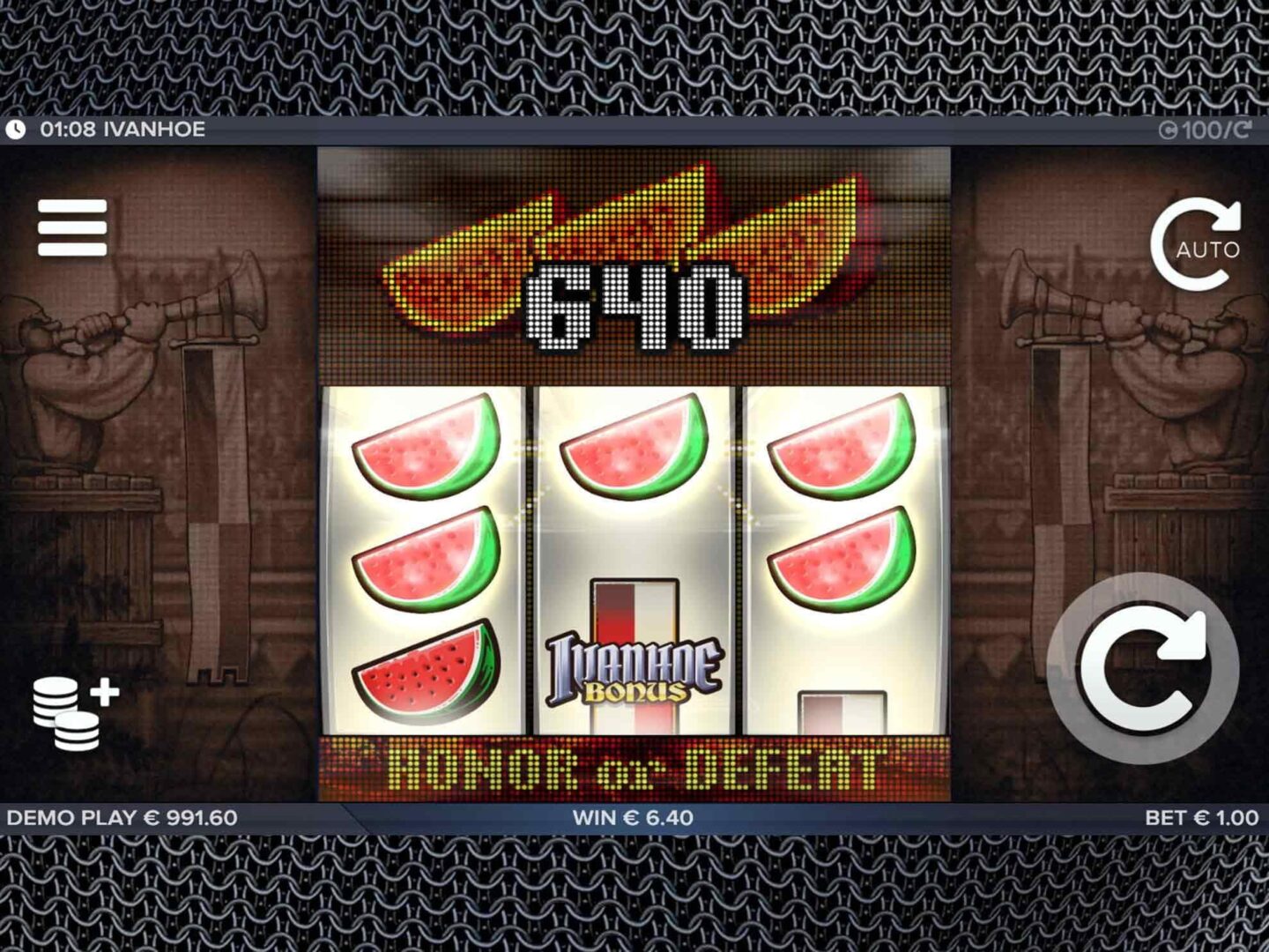 Скриншот слота Ivanhoe от ELK Studios