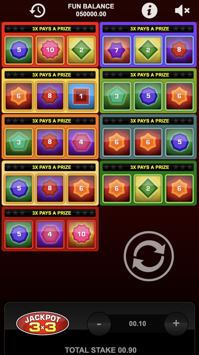 Скриншот слота Jackpot 3×3 от 1x2 Gaming