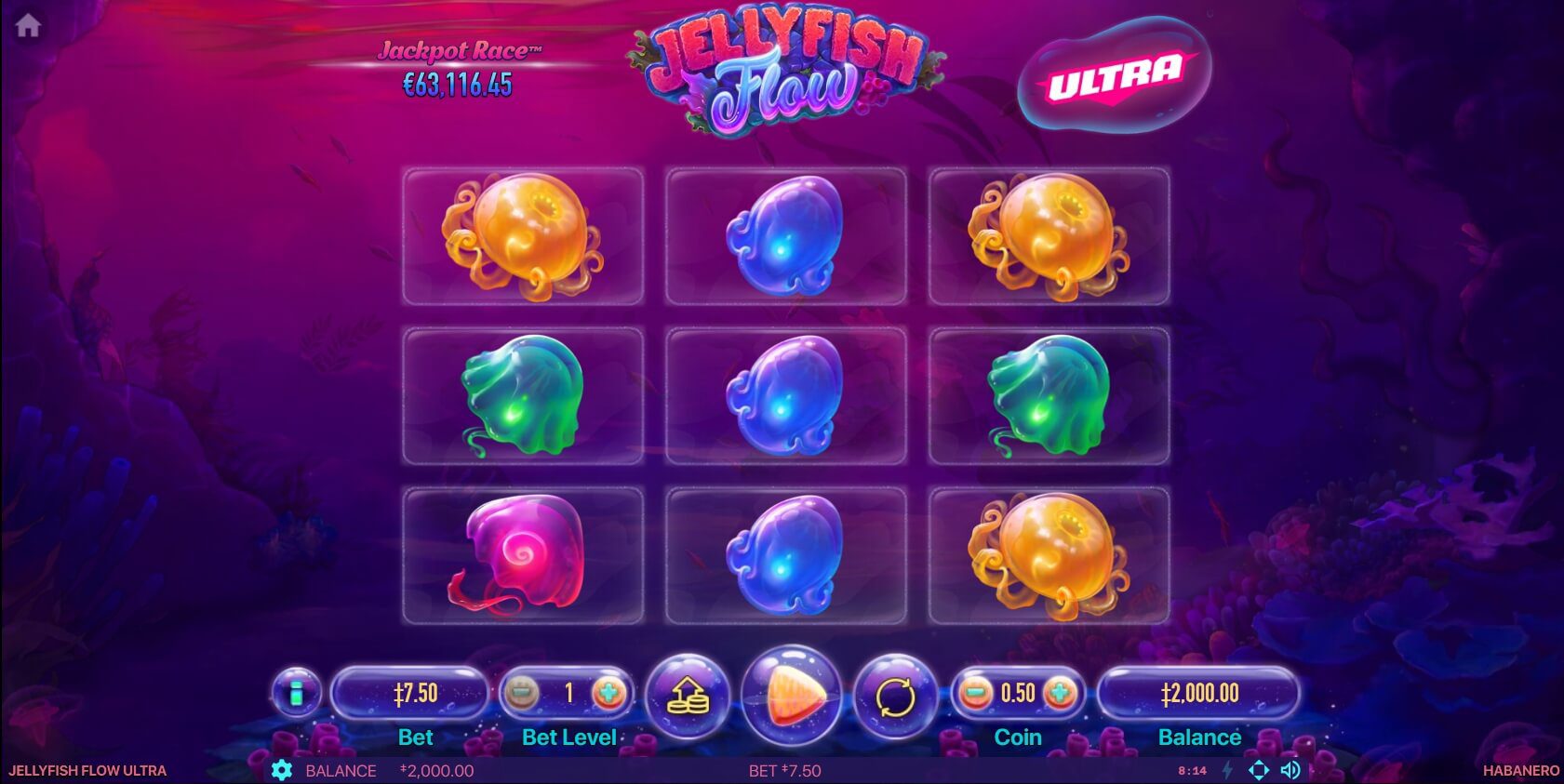 Скриншот слота Jellyfish Flow Ultra от Habanero