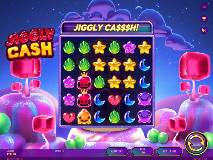 Скриншот слота Обзор игрового автомата Jiggly Cash от Thunderkick