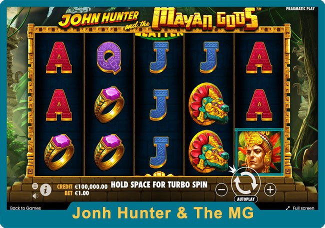 Скриншот слота John Hunter and the Mayan Gods от Pragmatic Play