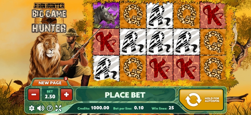 Скриншот слота John Hunter: Big Game Hunter от PlayPearls